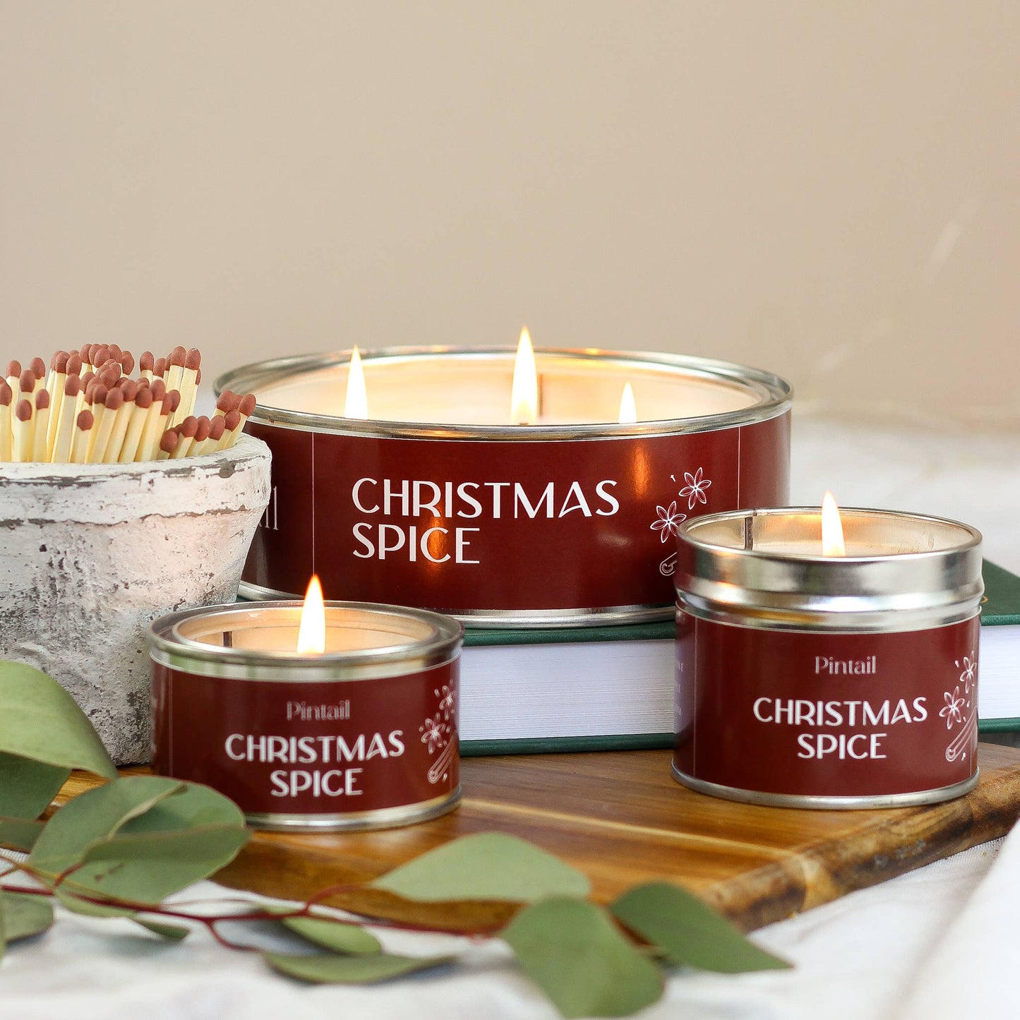 CHRISTMAS CANDLE IN TIN | CHRISTMAS SPICE