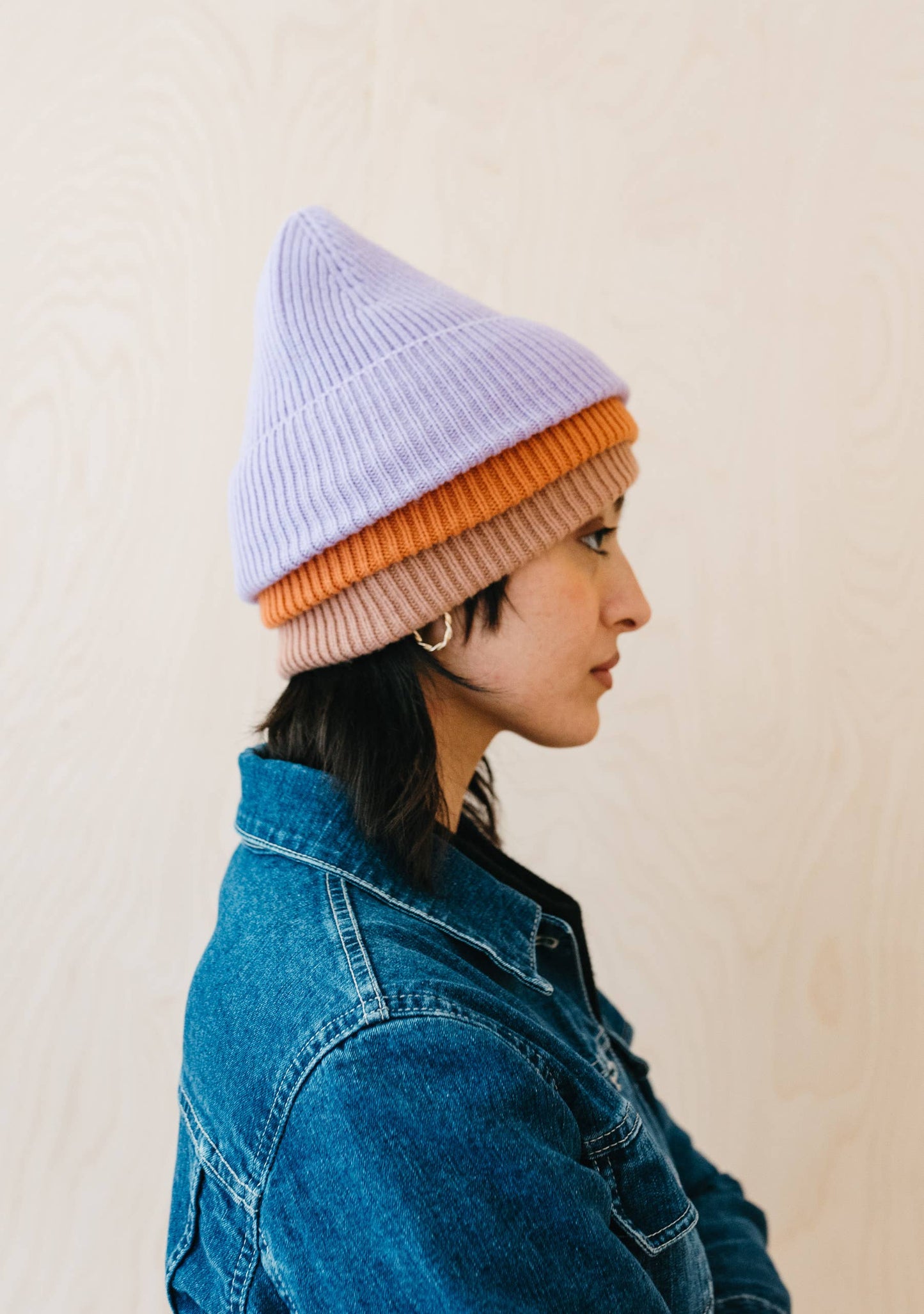 CASHMERE & MERINO WOOL BEANIE | AMBER