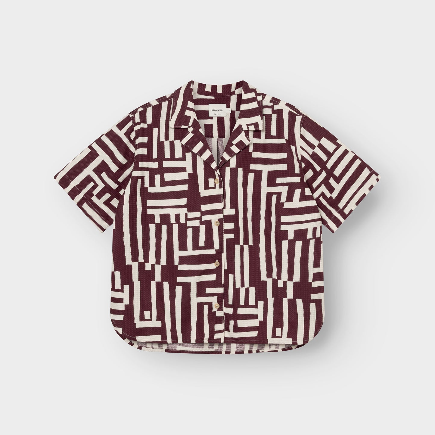 TORUP BOXY SHIRT | LINES & STICKS FIG RED