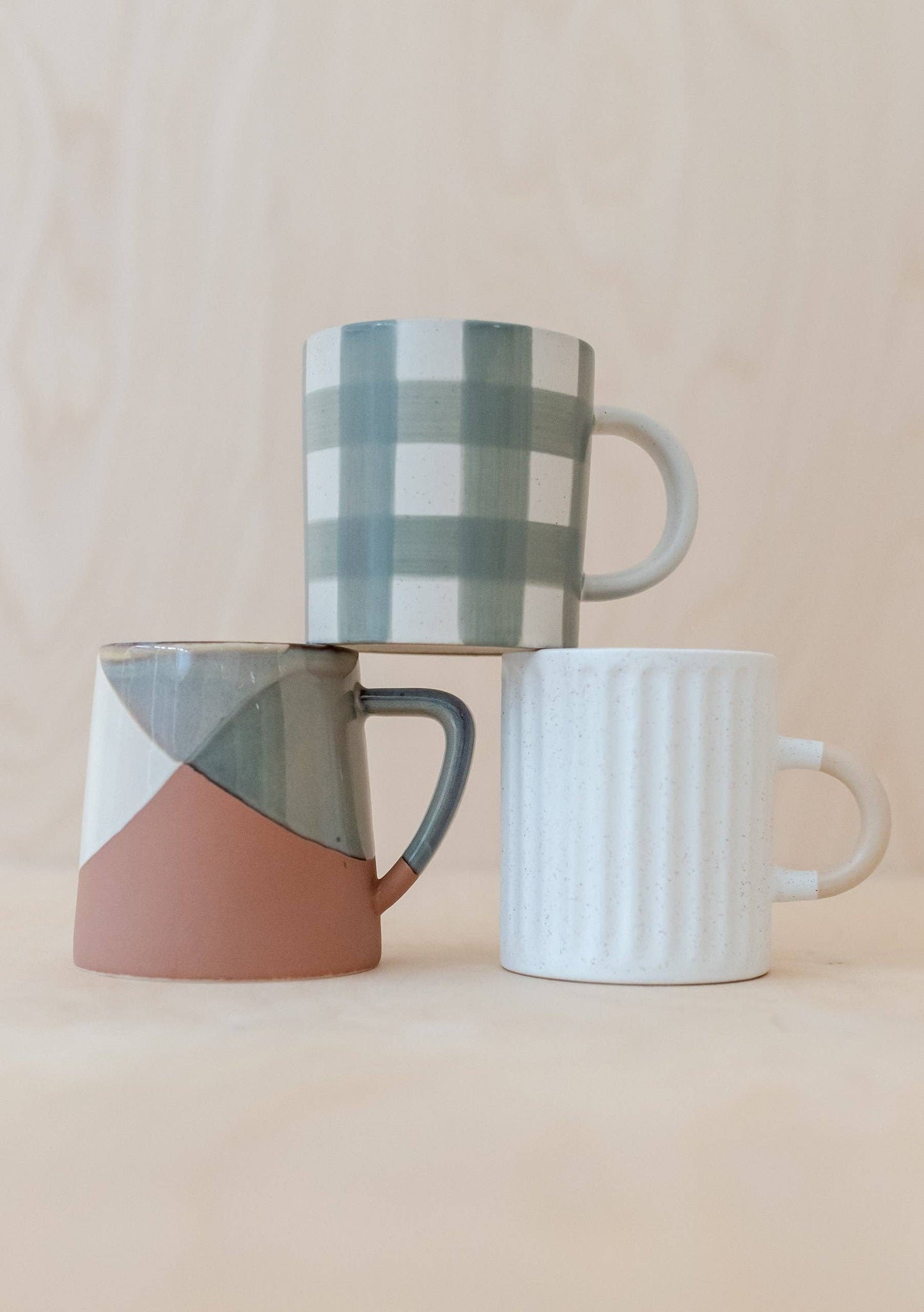 SAGE CHECK MUG