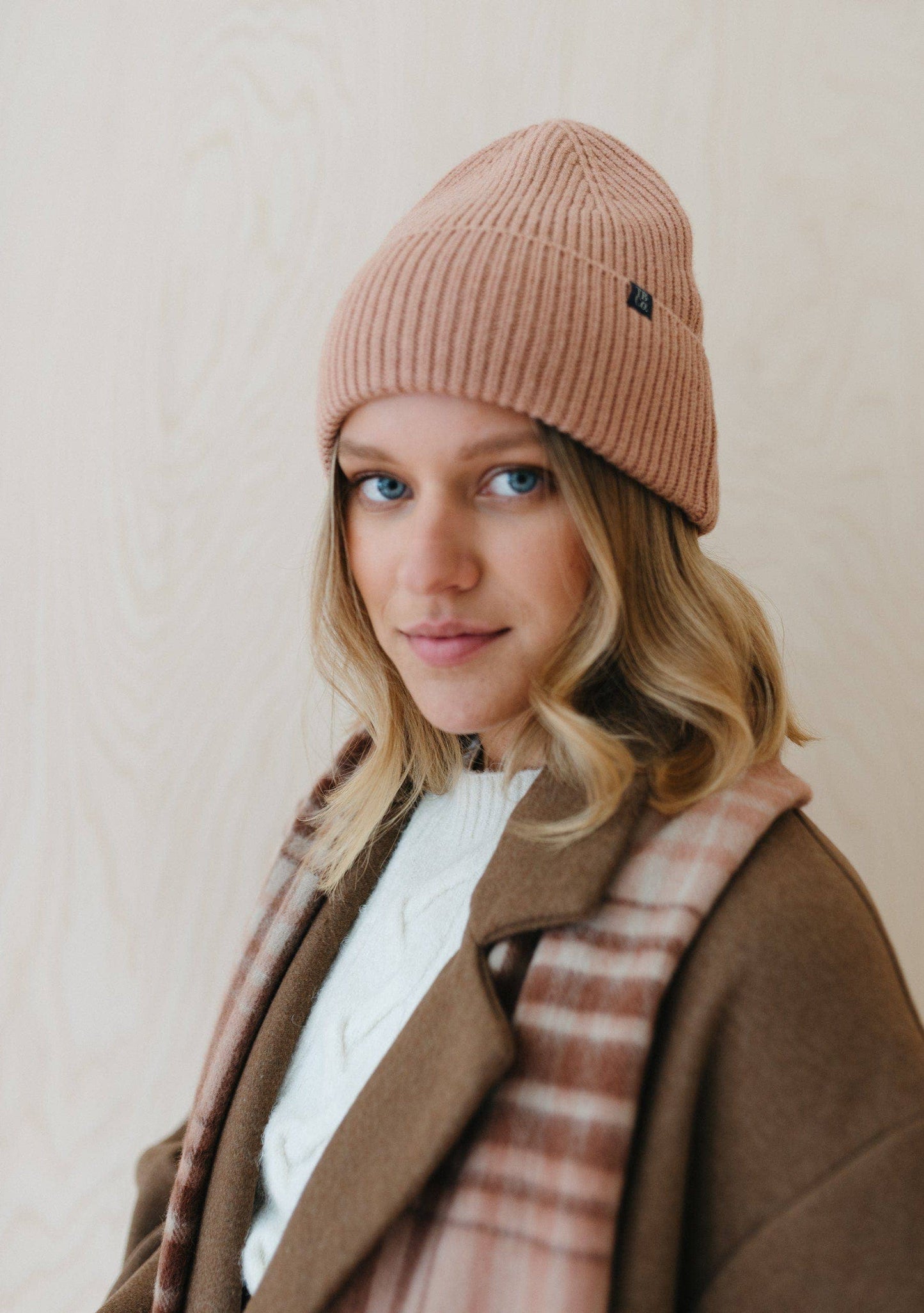 CASHMERE & MERINO WOOL BEANIE | BLUSH