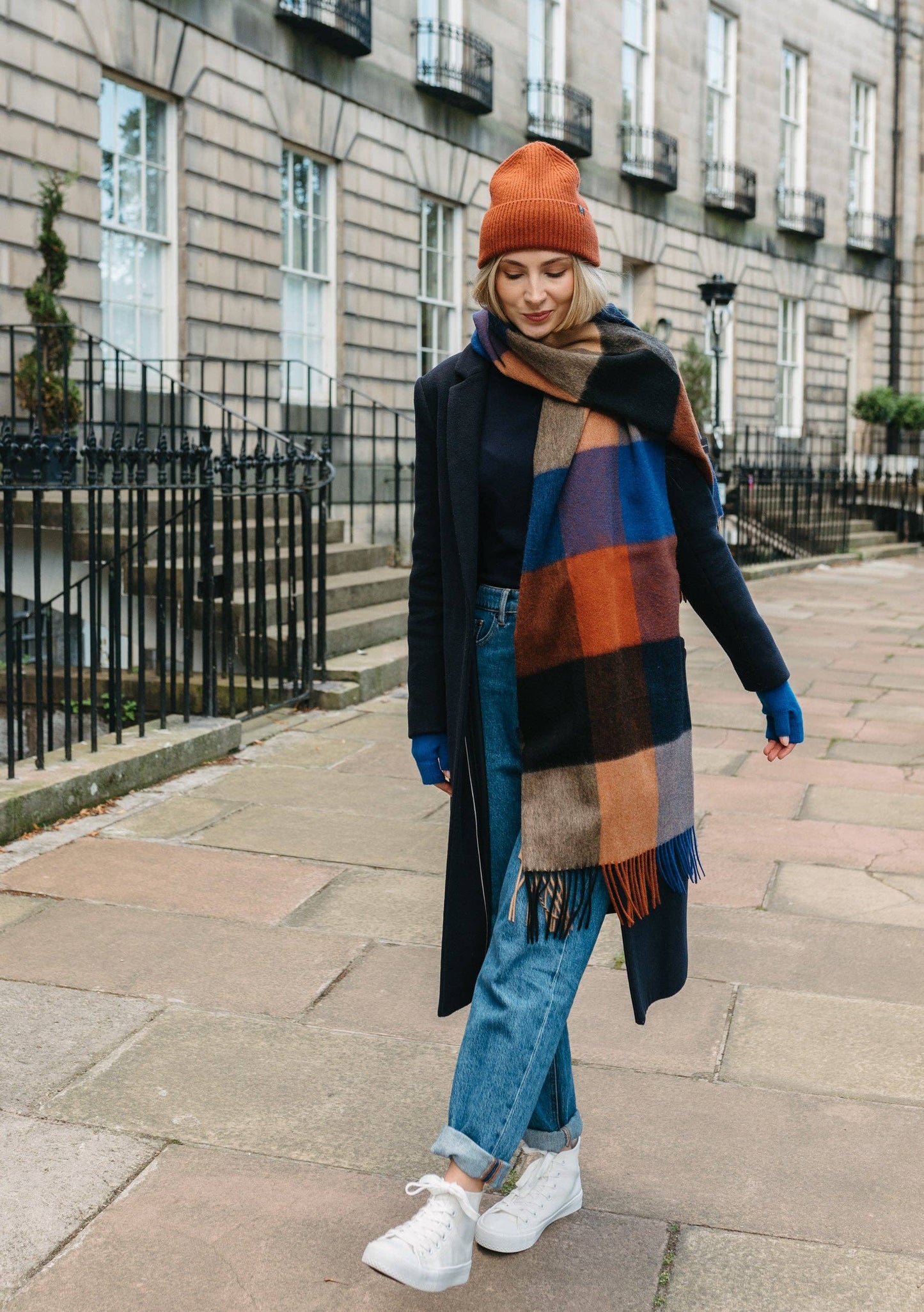 CASHMERE & MERINO WOOL BEANIE | RUST
