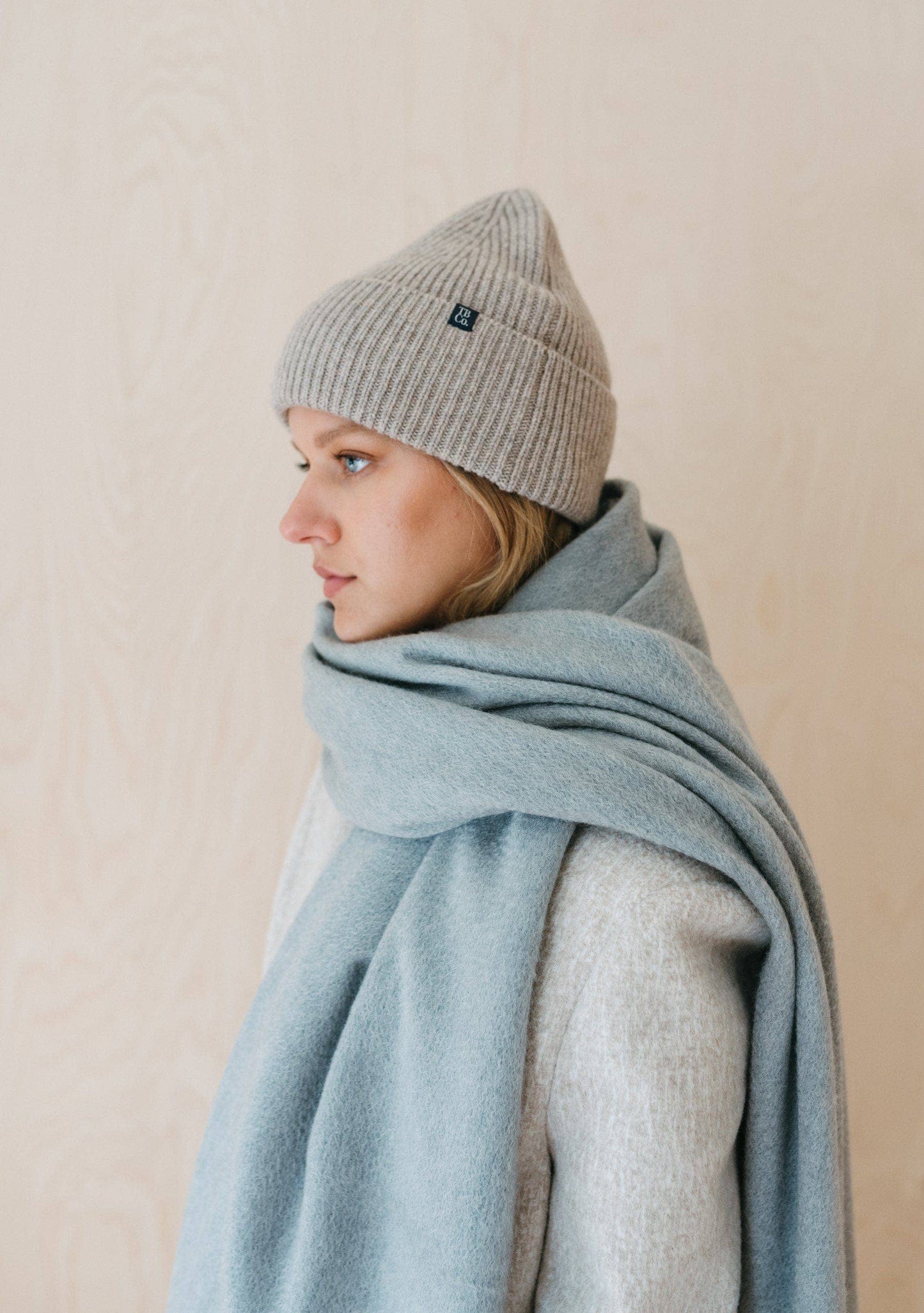CASHMERE & MERINO WOOL BEANIE | OATMEAL MELANGE