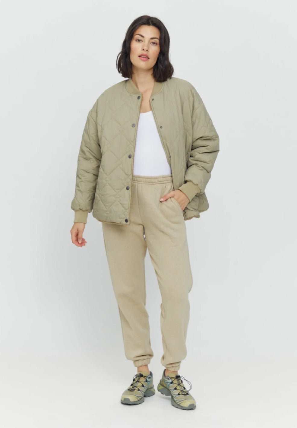 CLAY REVERSIBLE TEDDY JACKET | SANDY OLIVE