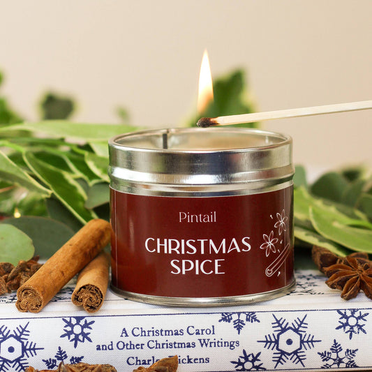 CHRISTMAS CANDLE IN TIN | CHRISTMAS SPICE