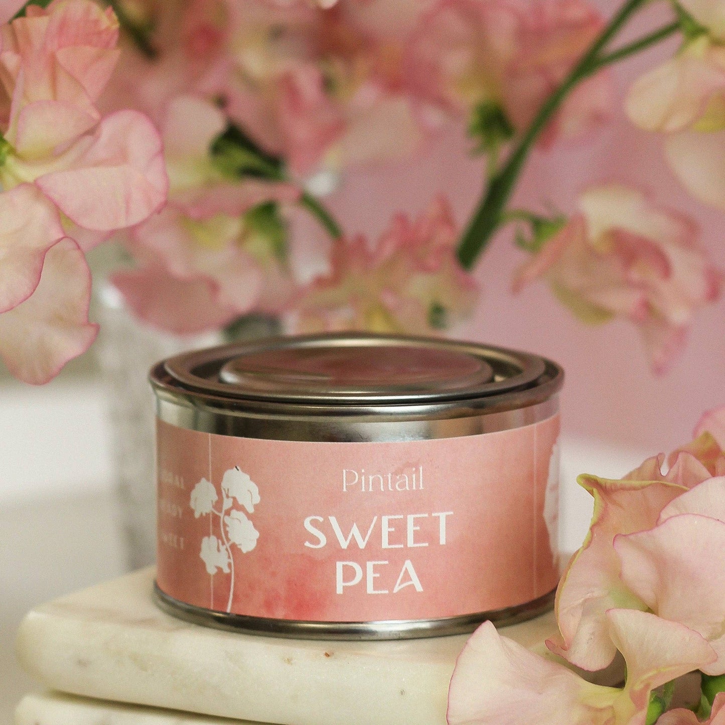 SWEET PEA PAINT POT CANDLE