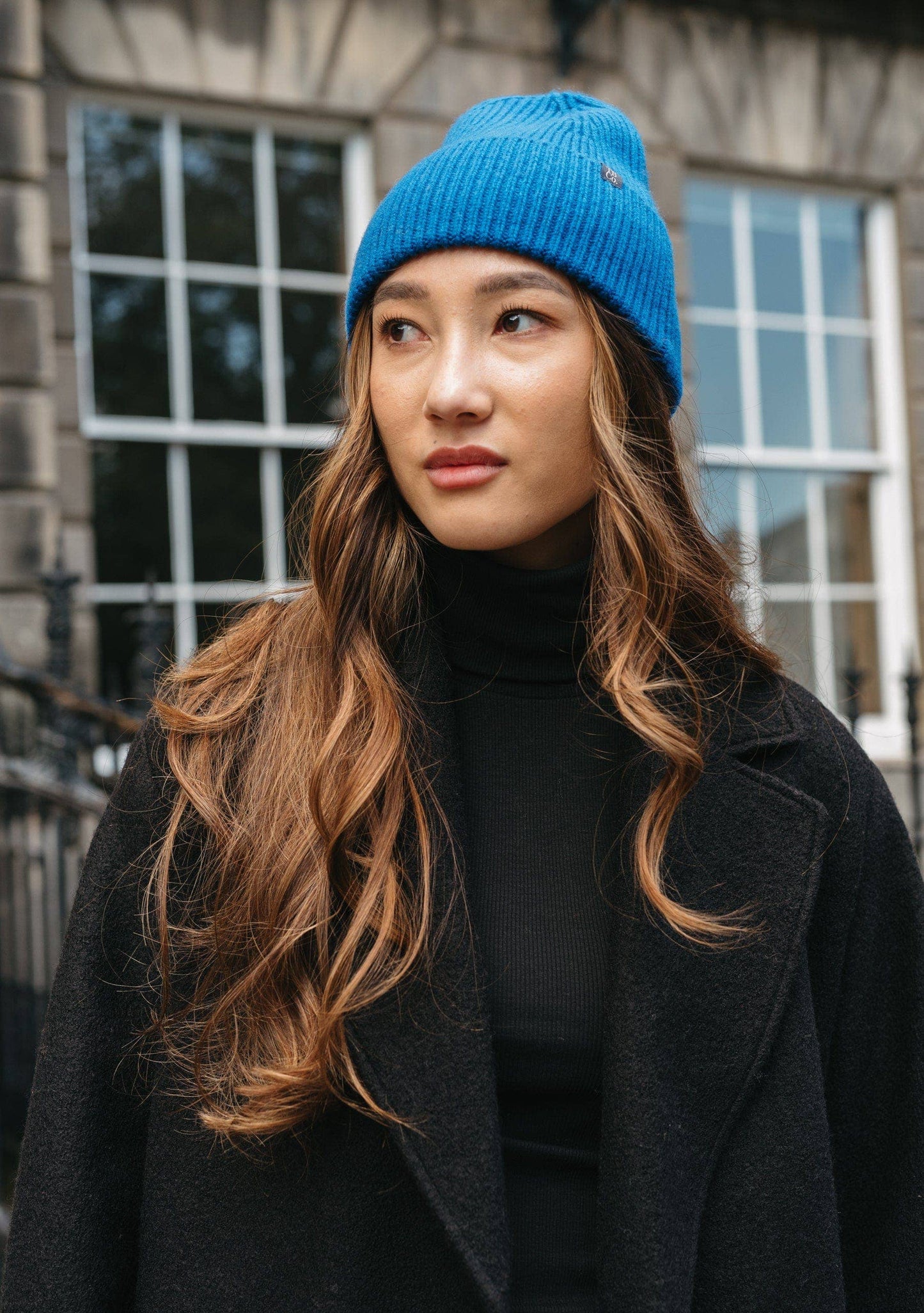 CASHMERE & MERINO WOOL BEANIE | COBALT