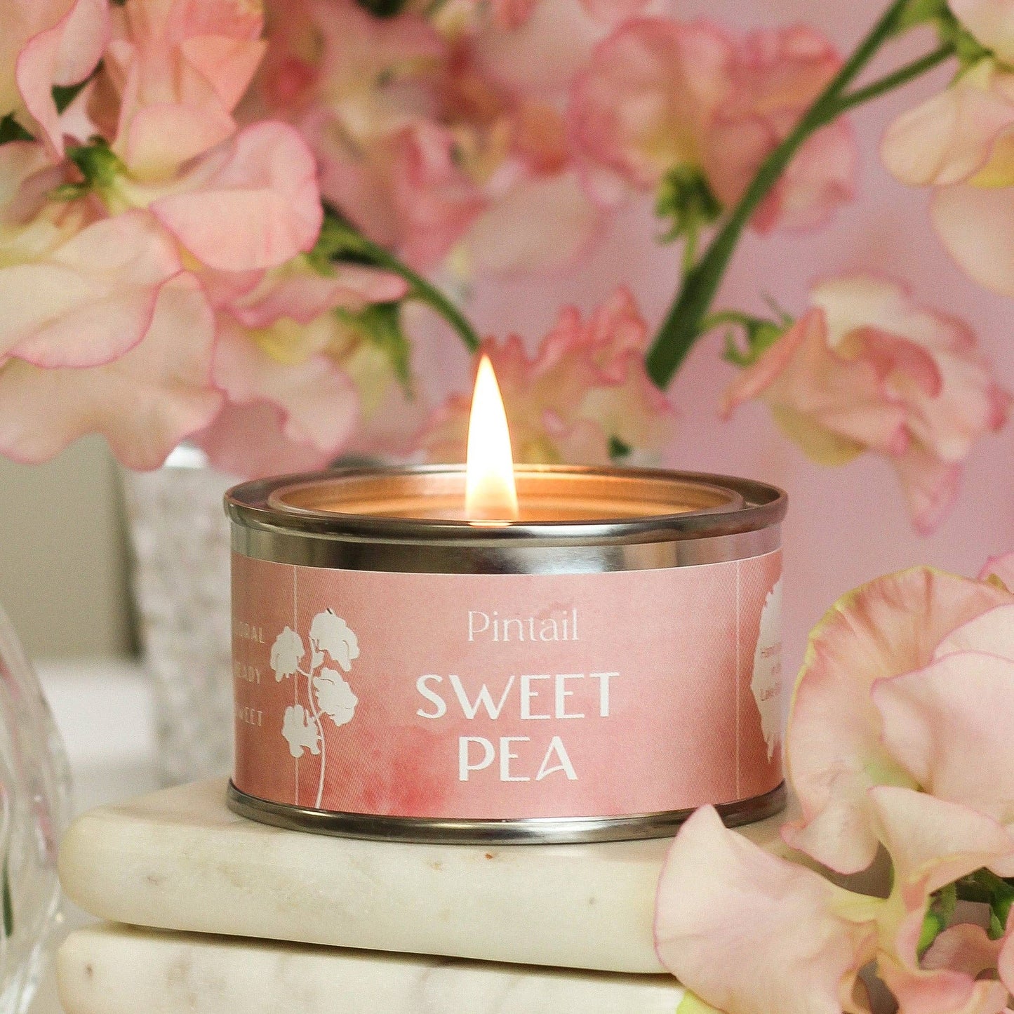 SWEET PEA PAINT POT CANDLE
