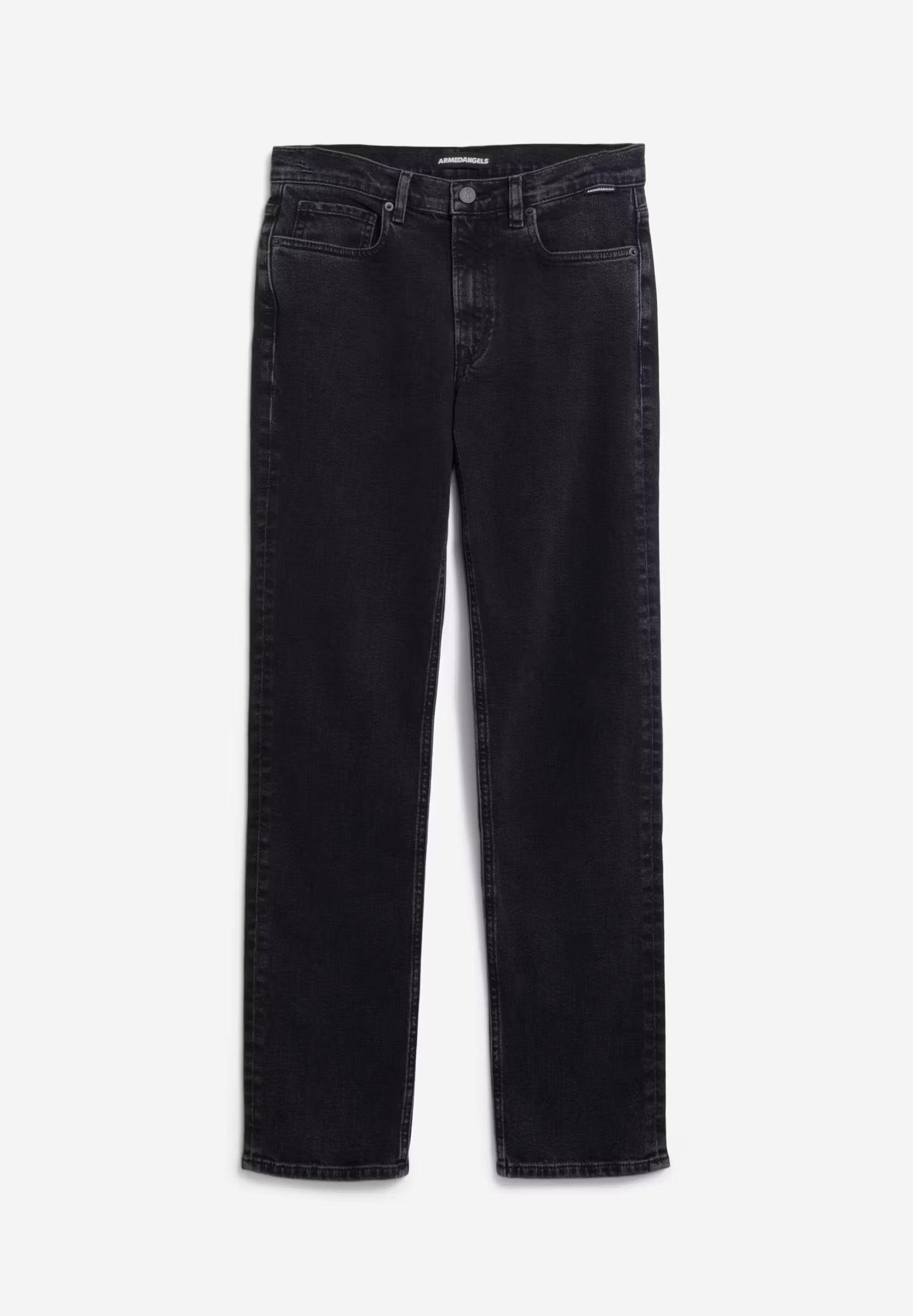 CARENAA STRAIGHT FIT MID WAIST JEANS | EBONY BLACK