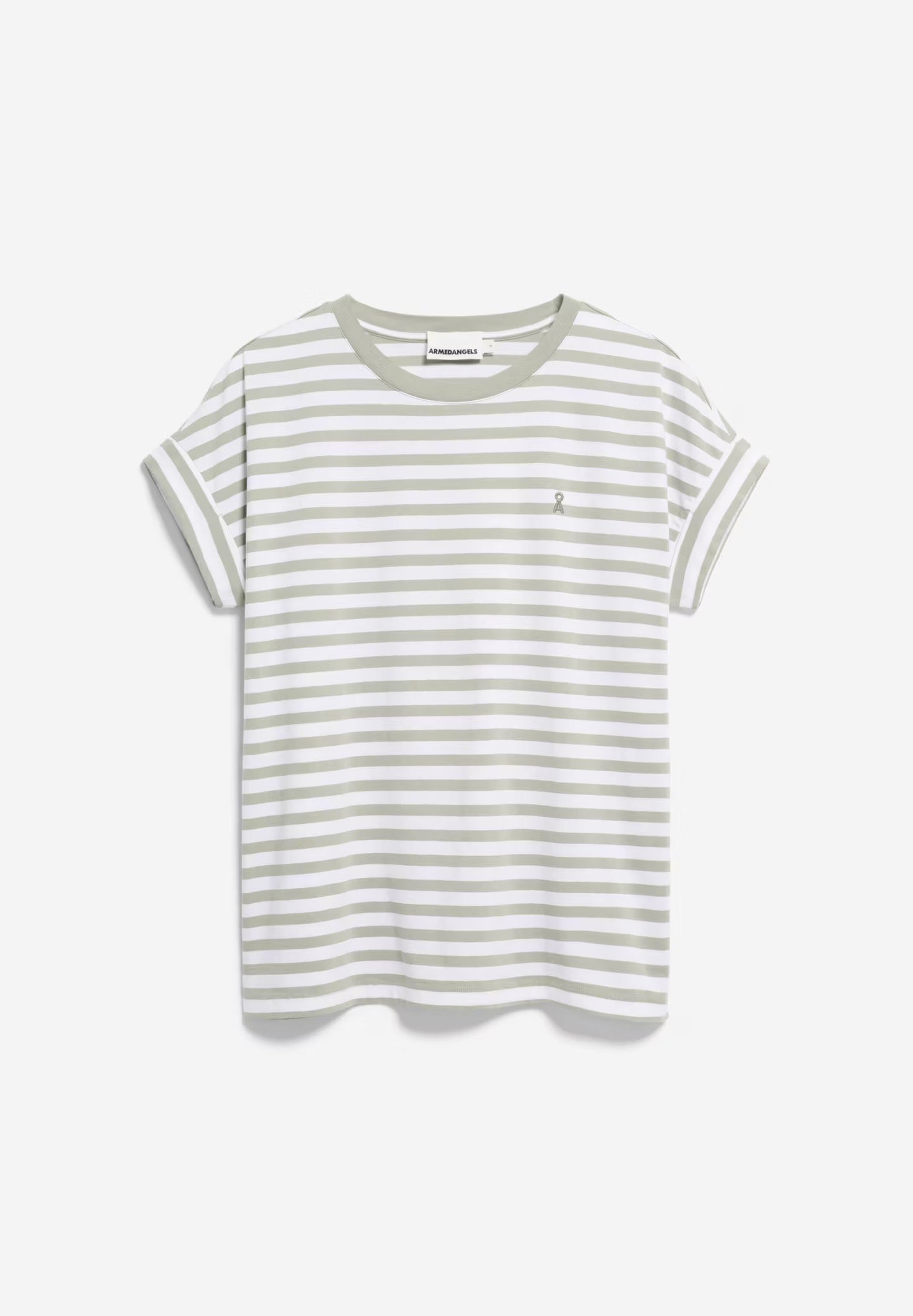 IDAARA ORGANIC COTTON T-SHIRT | WHITE-SEAGREEN