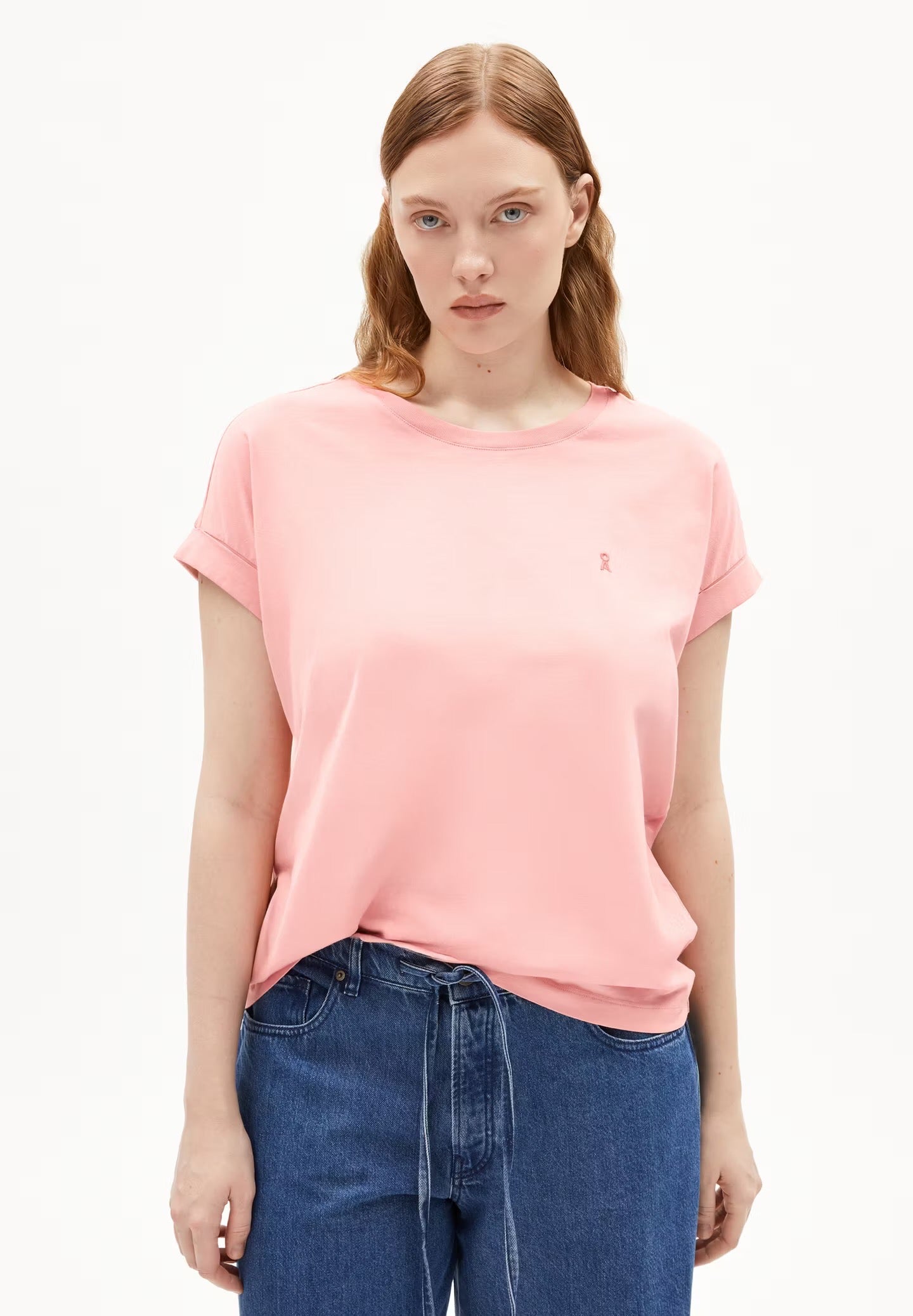 IDAARA ORGANIC COTTON T-SHIRT | DEEP ROSALILLY