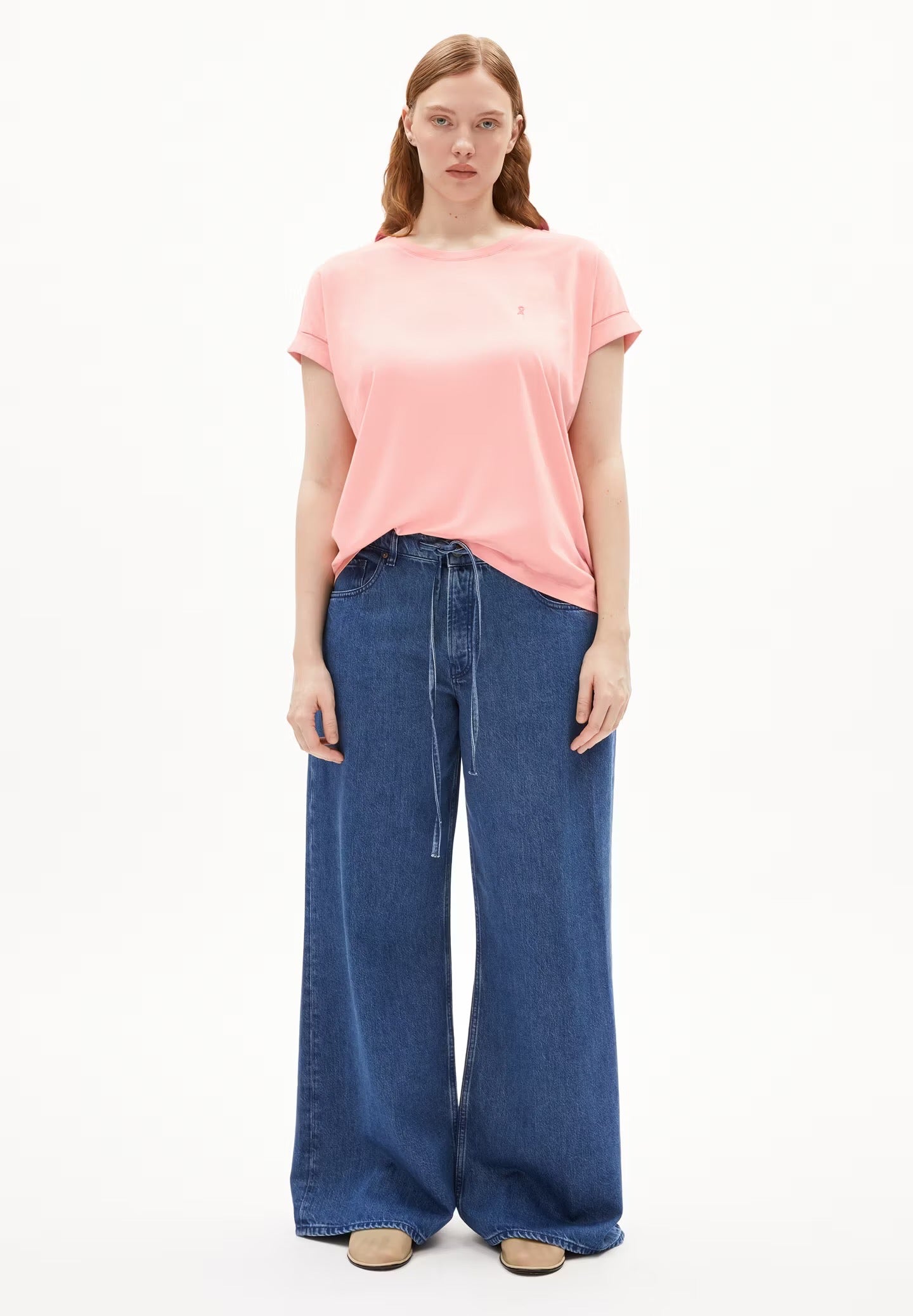 IDAARA ORGANIC COTTON T-SHIRT | DEEP ROSALILLY