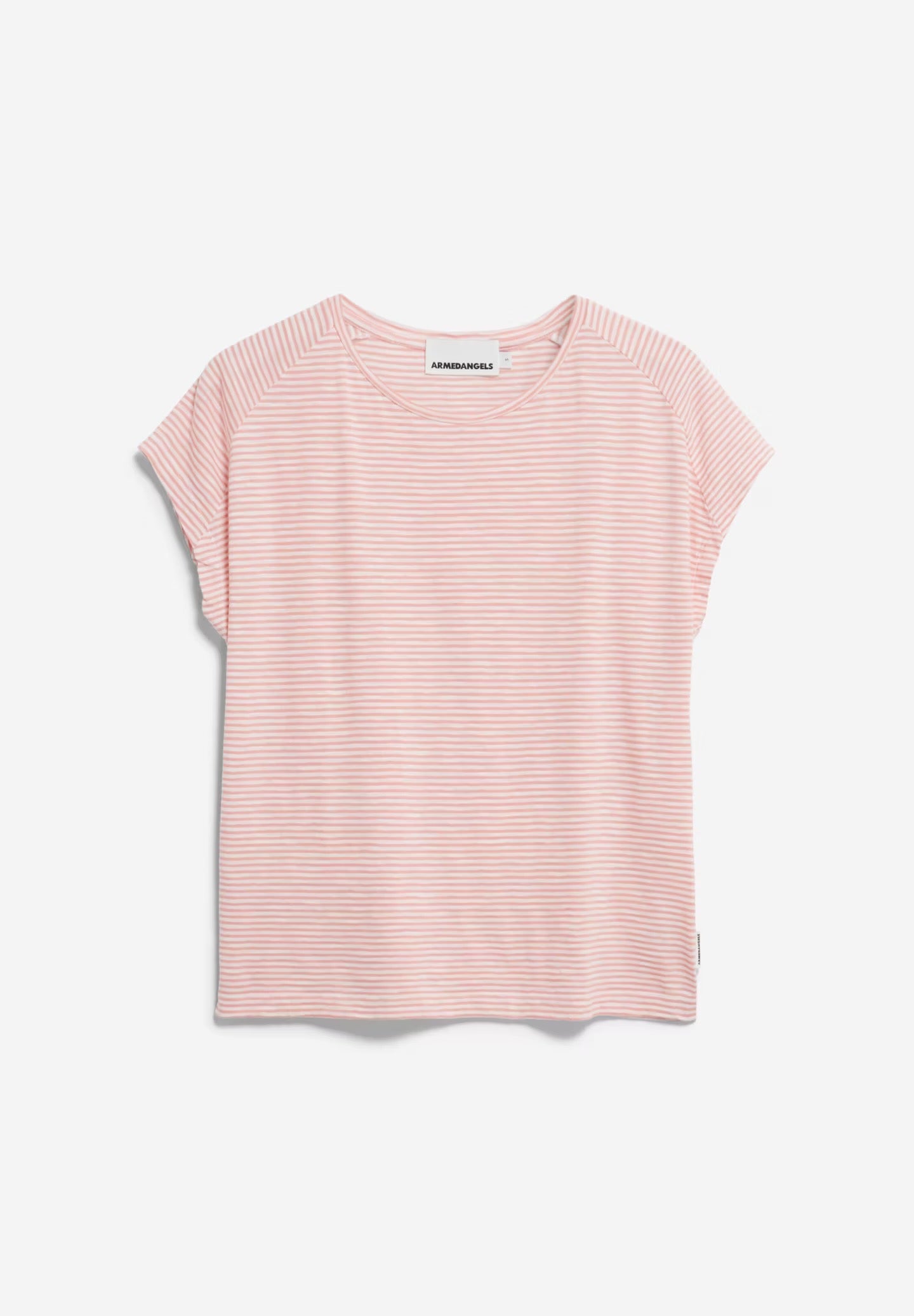 ONELIAA LOVELY STRIPES TEE | OATMILK-DEEP ROSALILLY