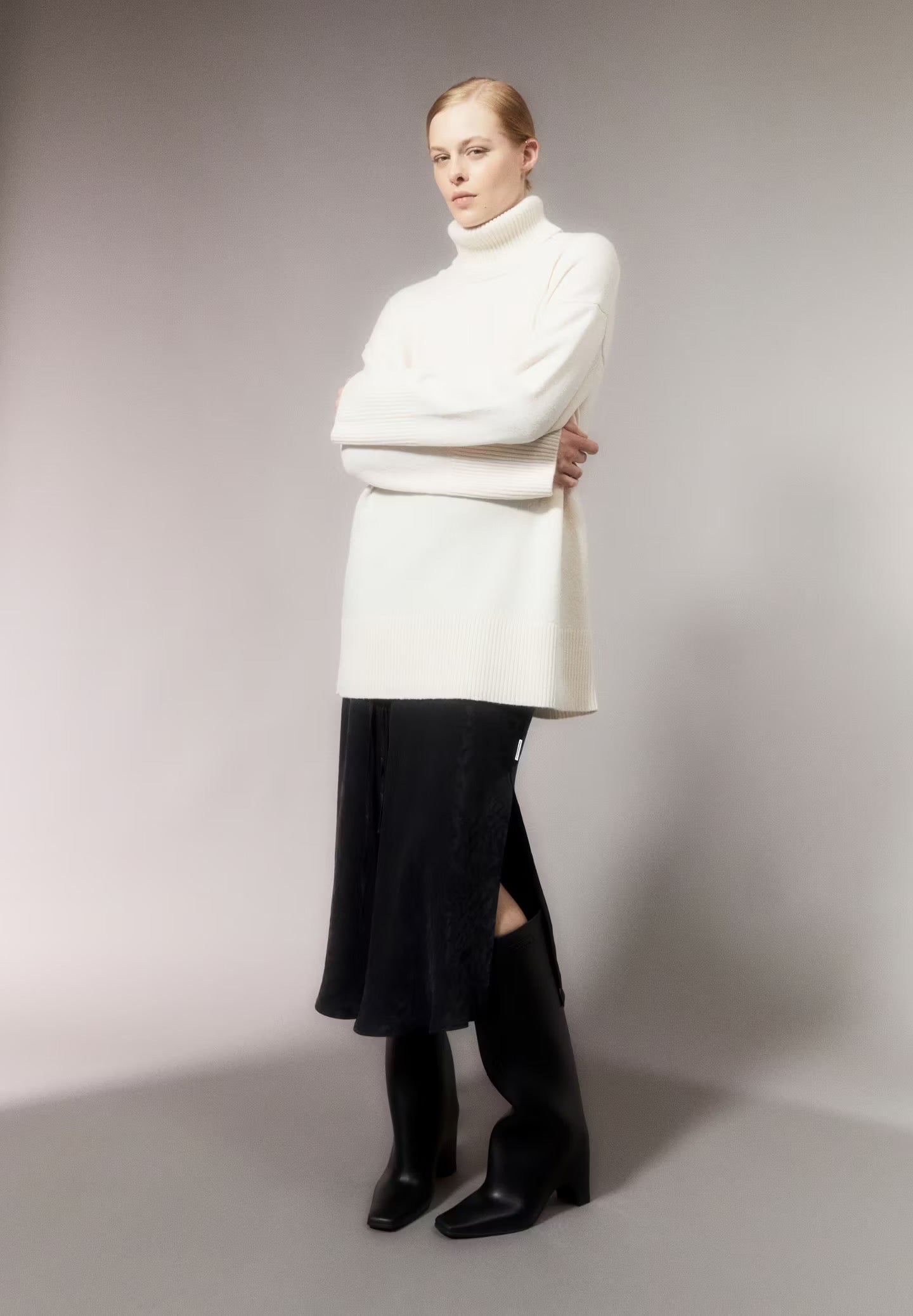ARDIAA LOOSE FIT ORGANIC WOOL MIX JUMPER | OATMILK