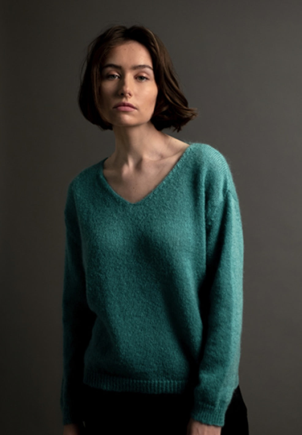 CLEA MOHAIR AND MERINO WOOL SWEATER | GREEN