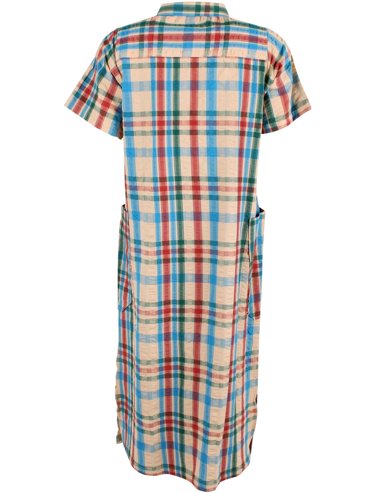 DANEGARDENER SEERSUCKER DRESS | NOUGAT CHECK