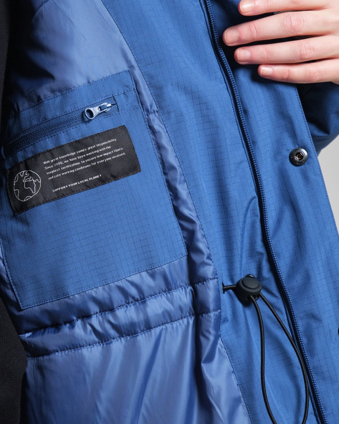 LONG PUFFER COAT KARMAS | TRUE BLUE