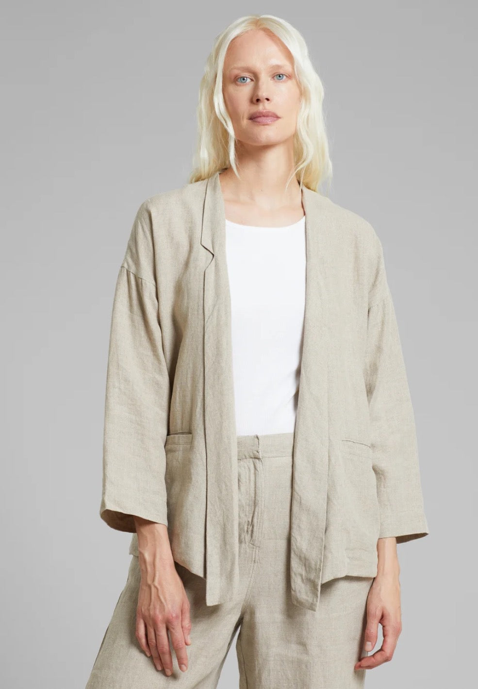 TANTO LOOSE LINEN BLAZER | ECRU
