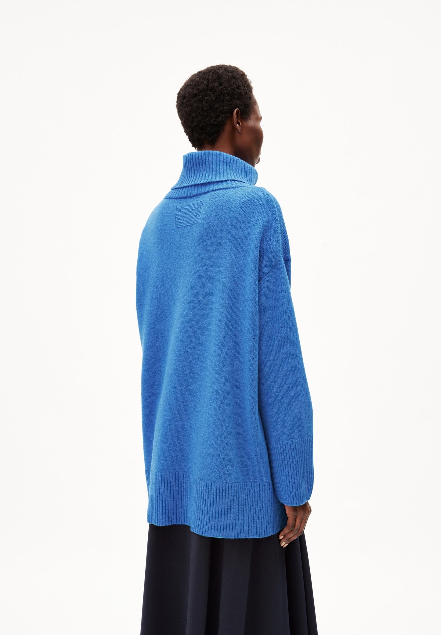 ARDIAA ORGANIC WOOL MIX LONG JUMPER | WARM BLUE