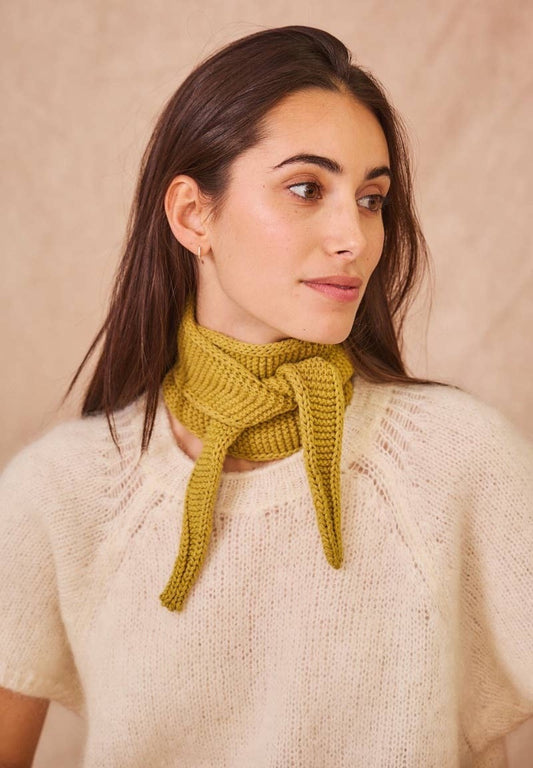 SOPHIE KNITTED NECK SCARF | OLIVE