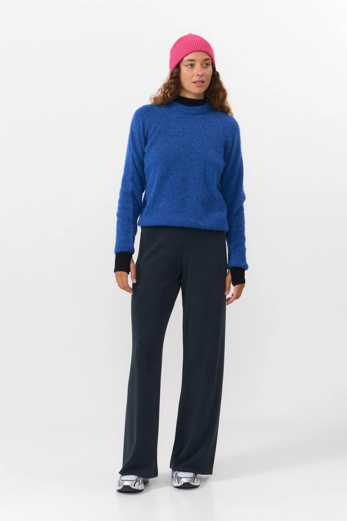 BABOL ALPACA AND MERINO WOOL BLEND JUMPER | BLUE