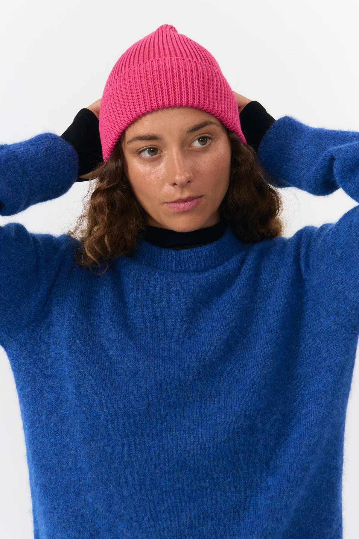 BABOL ALPACA AND MERINO WOOL BLEND JUMPER | BLUE
