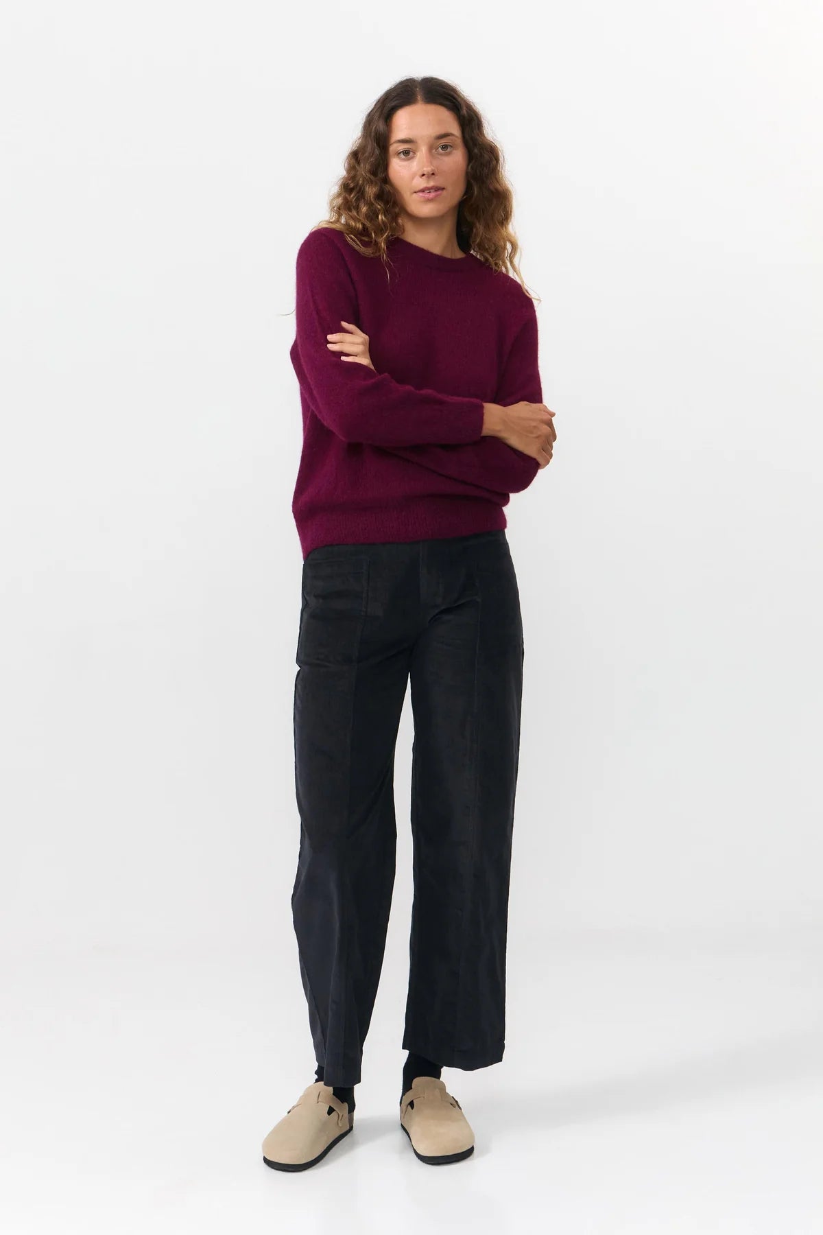 BABOL ALPACA AND MERINO WOOL BLEND JUMPER | WINE