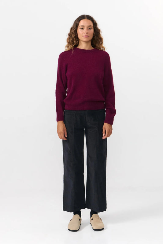 BABOL ALPACA AND MERINO WOOL BLEND JUMPER | WINE