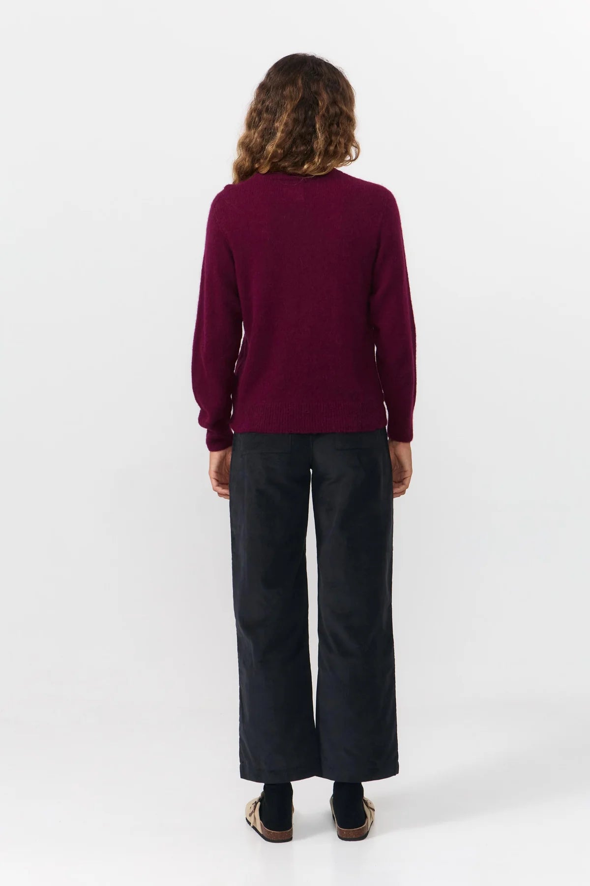 BABOL ALPACA AND MERINO WOOL BLEND JUMPER | WINE