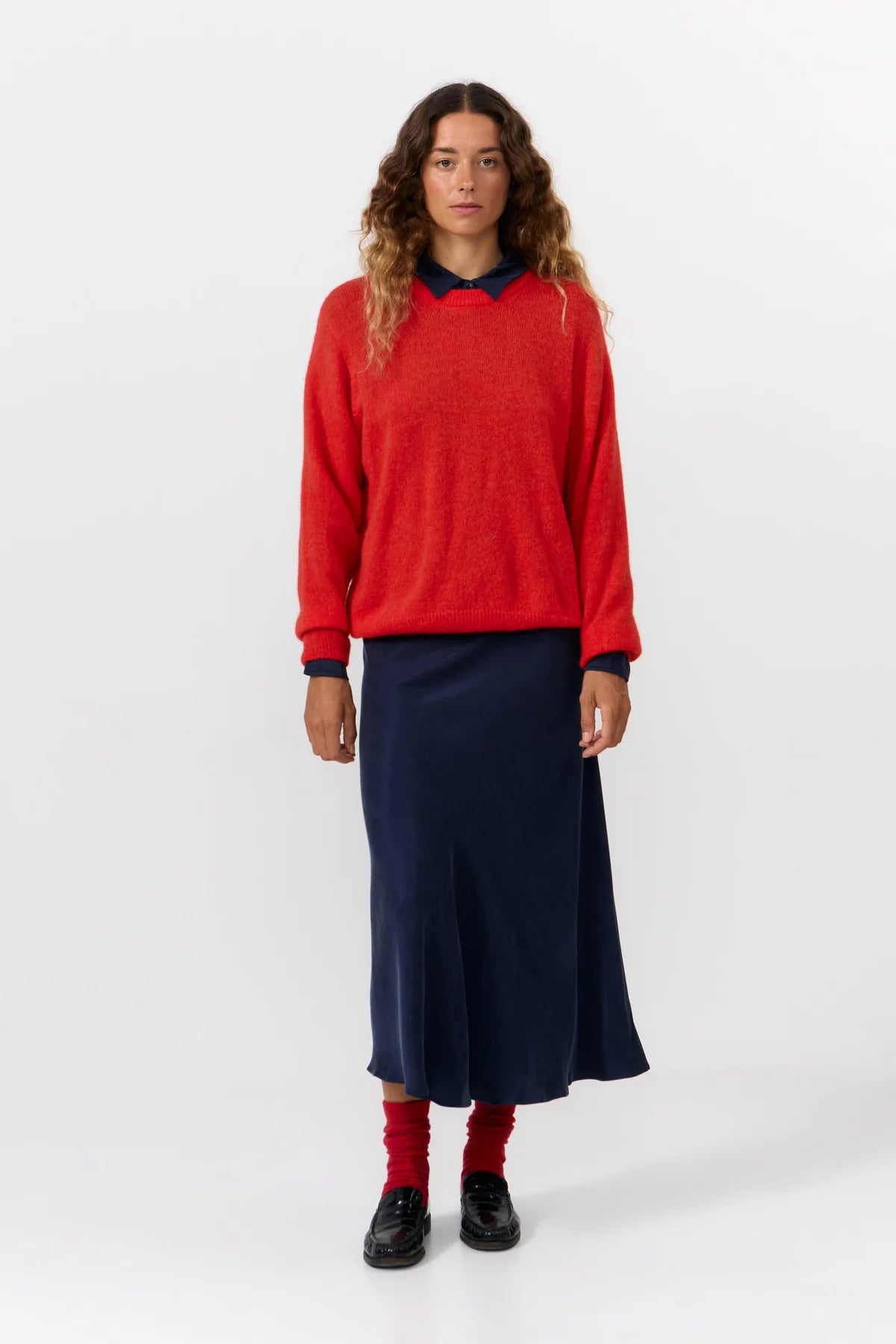 BABOL ALPACA AND MERINO WOOL BLEND JUMPER | RED