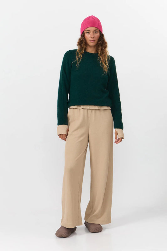 BABOL ALPACA AND MERINO WOOL BLEND JUMPER | GREEN