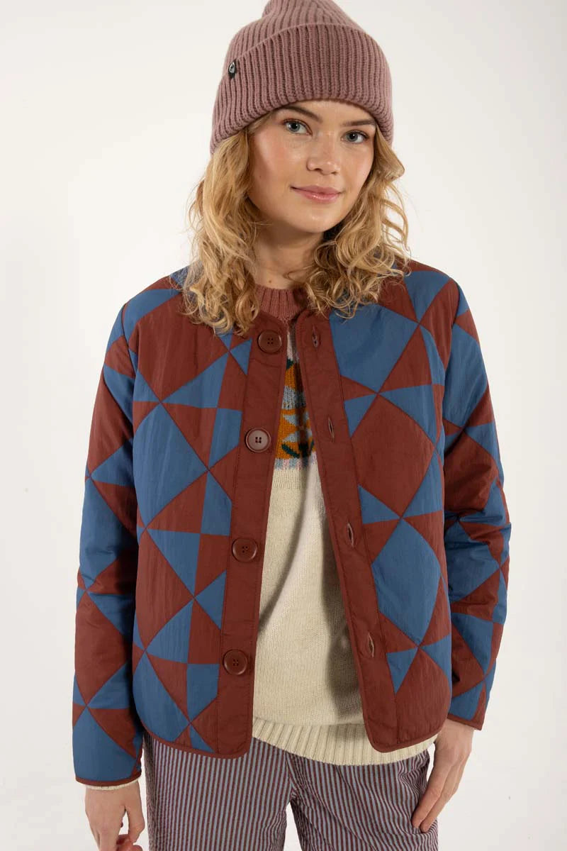DANELAND THERMO JACKET BRICK/WARM BLUE DIAMETRIC