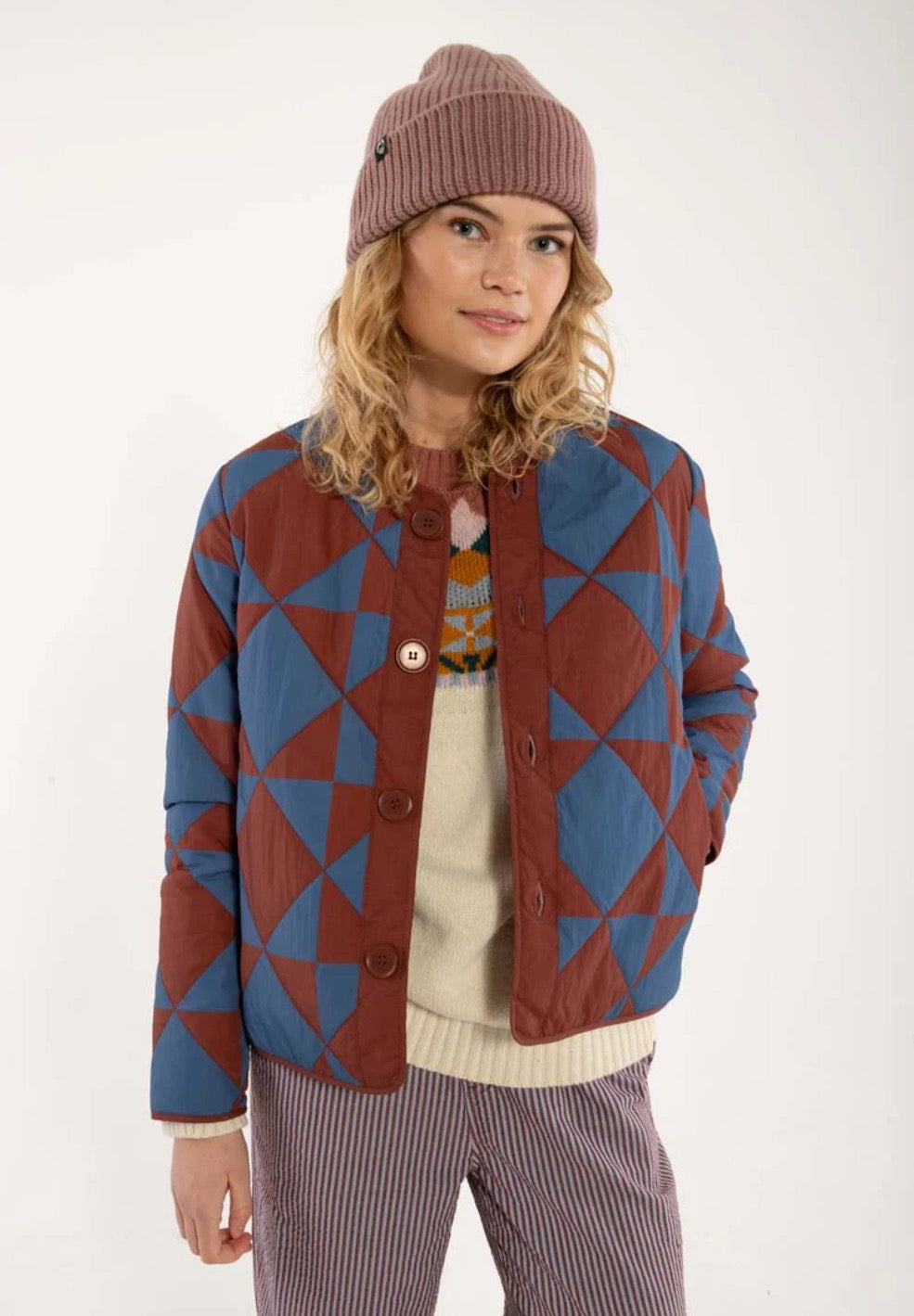 DANELAND THERMO JACKET BRICK/WARM BLUE DIAMETRIC