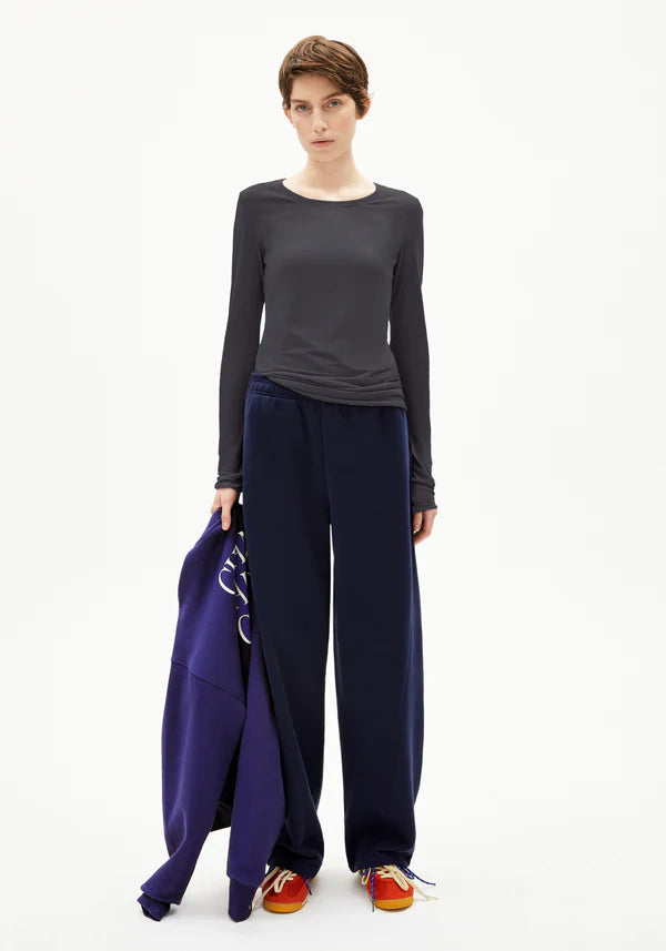 EINIAARA SOFT LONG-SLEEVE TOP | DARK STEEL