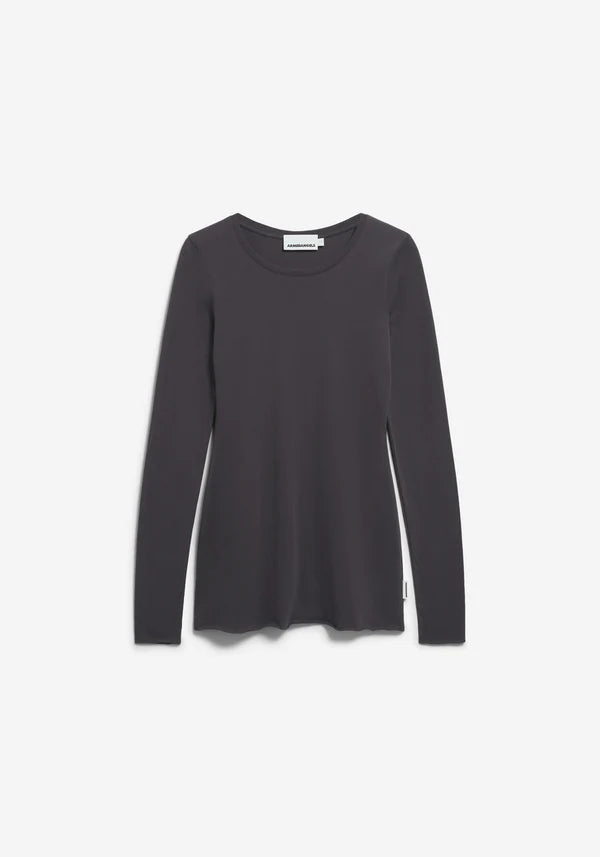 EINIAARA SOFT LONG-SLEEVE TOP | DARK STEEL