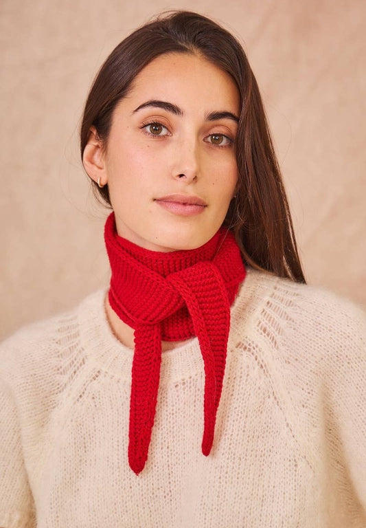 SOPHIE KNITTED NECK SCARF | RED