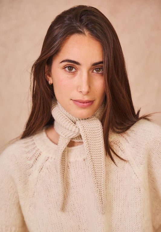 SOPHIE KNITTED NECK SCARF | OFF WHITE