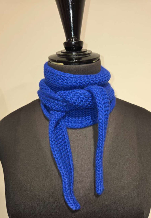 SOPHIE KNITTED NECK SCARF | ELECTRIC BLUE
