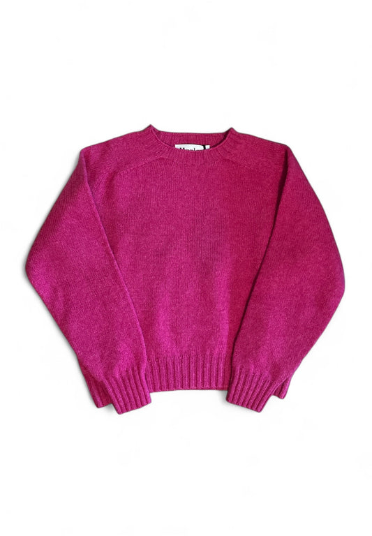 CROPPED CREWNECK JUMPER | LIPSTICK PINK
