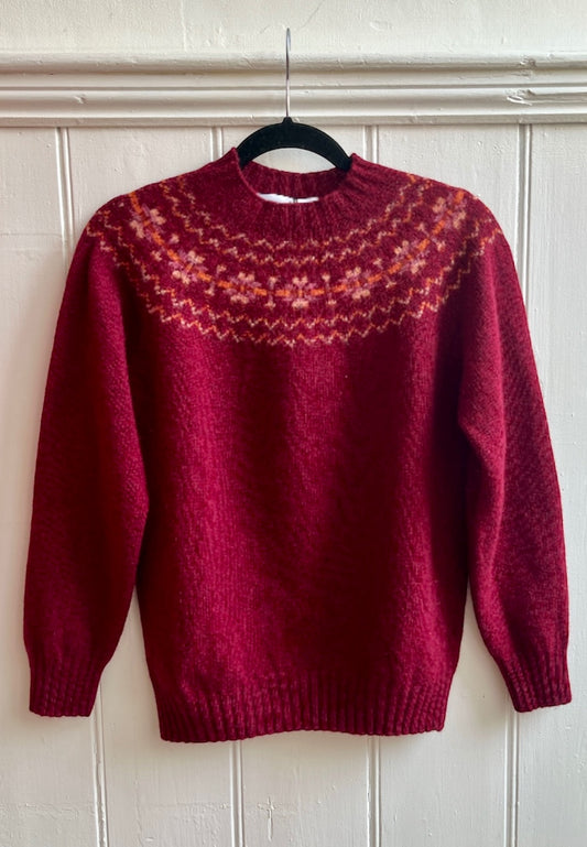 FAIR ISLE JUMPER | CLARET