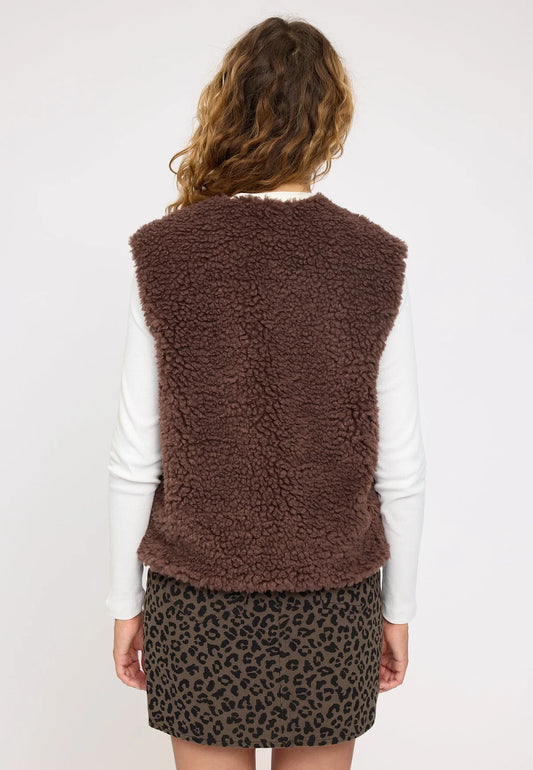 TEDDY GILET | CHESTNUT