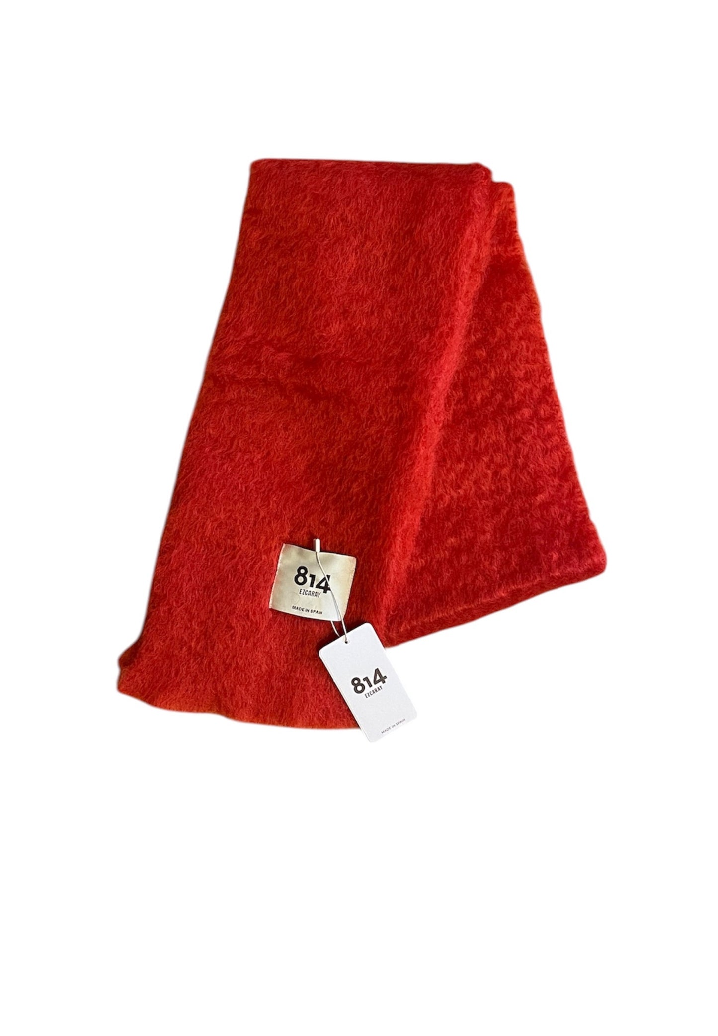 MOHAIR AND WOOL THIN SCARF RED 126