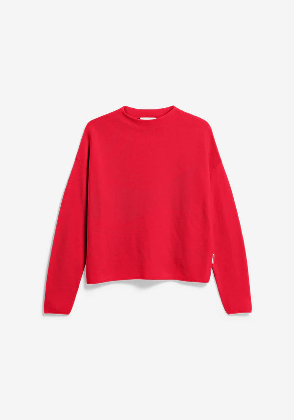 MERINAA LINKS LINKS ORGANIC COTTON JUMPER | MARS RED