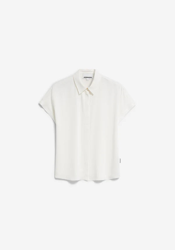 LARISAANA ECOVERO™ CAP SLEEVE LOOSE FIT BLOUSE | OFF WHITE