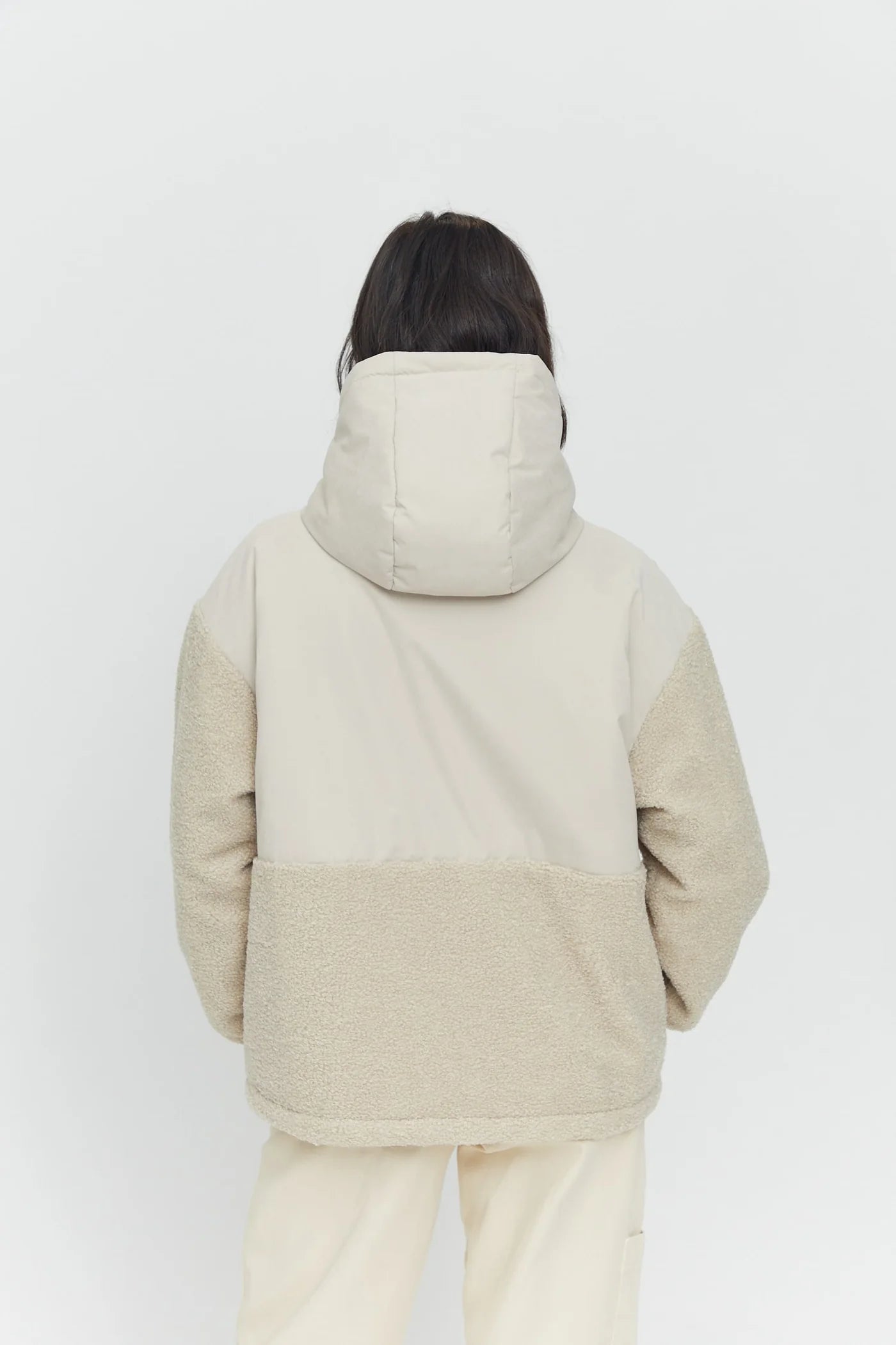 LAINE SHERPA JACKET | EGGSHELL