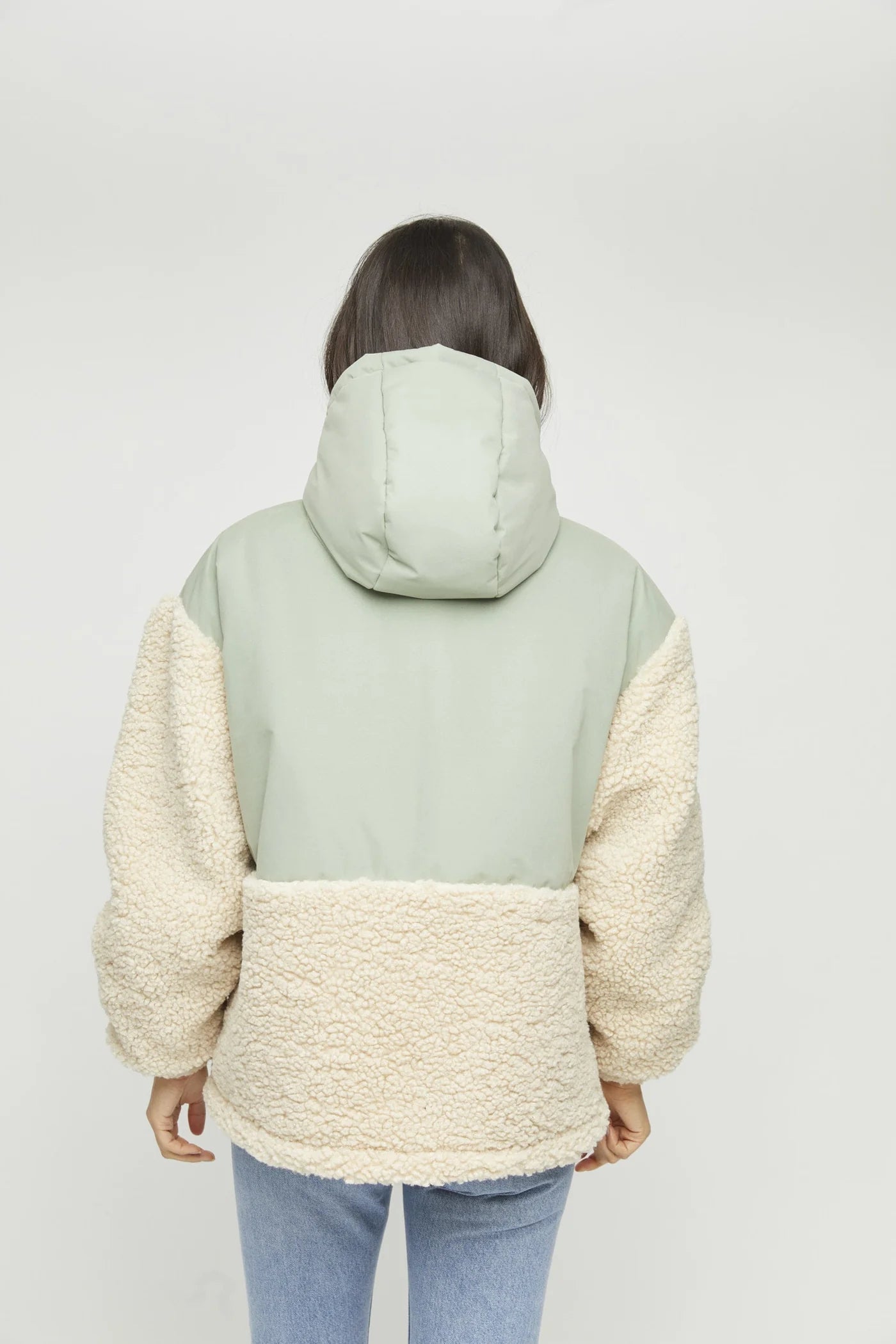 LAINE SHERPA JACKET | SEA GREEN