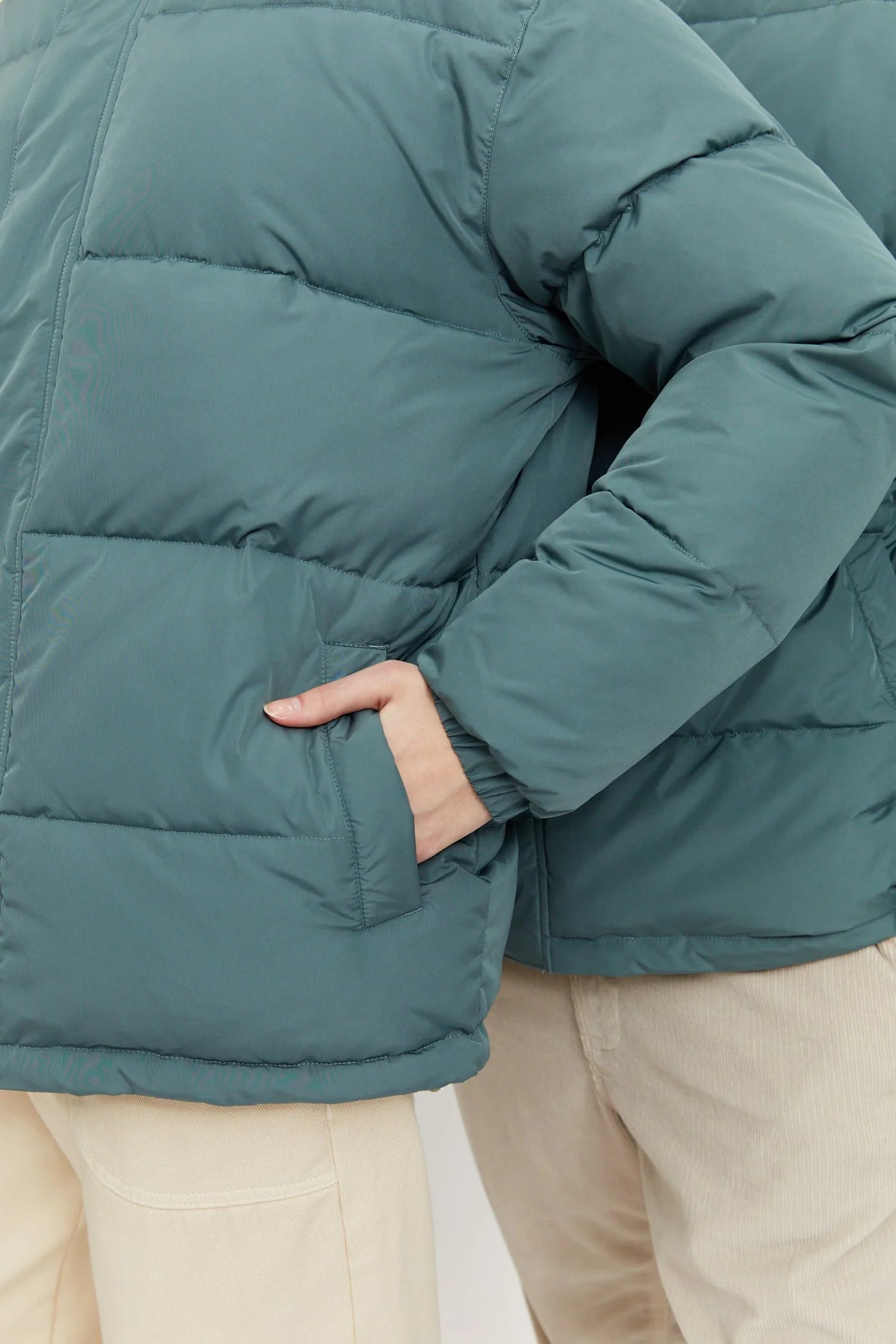 OSSEO REVERSIBLE PUFFER UNISEX | PALE OCEAN/ MOSS