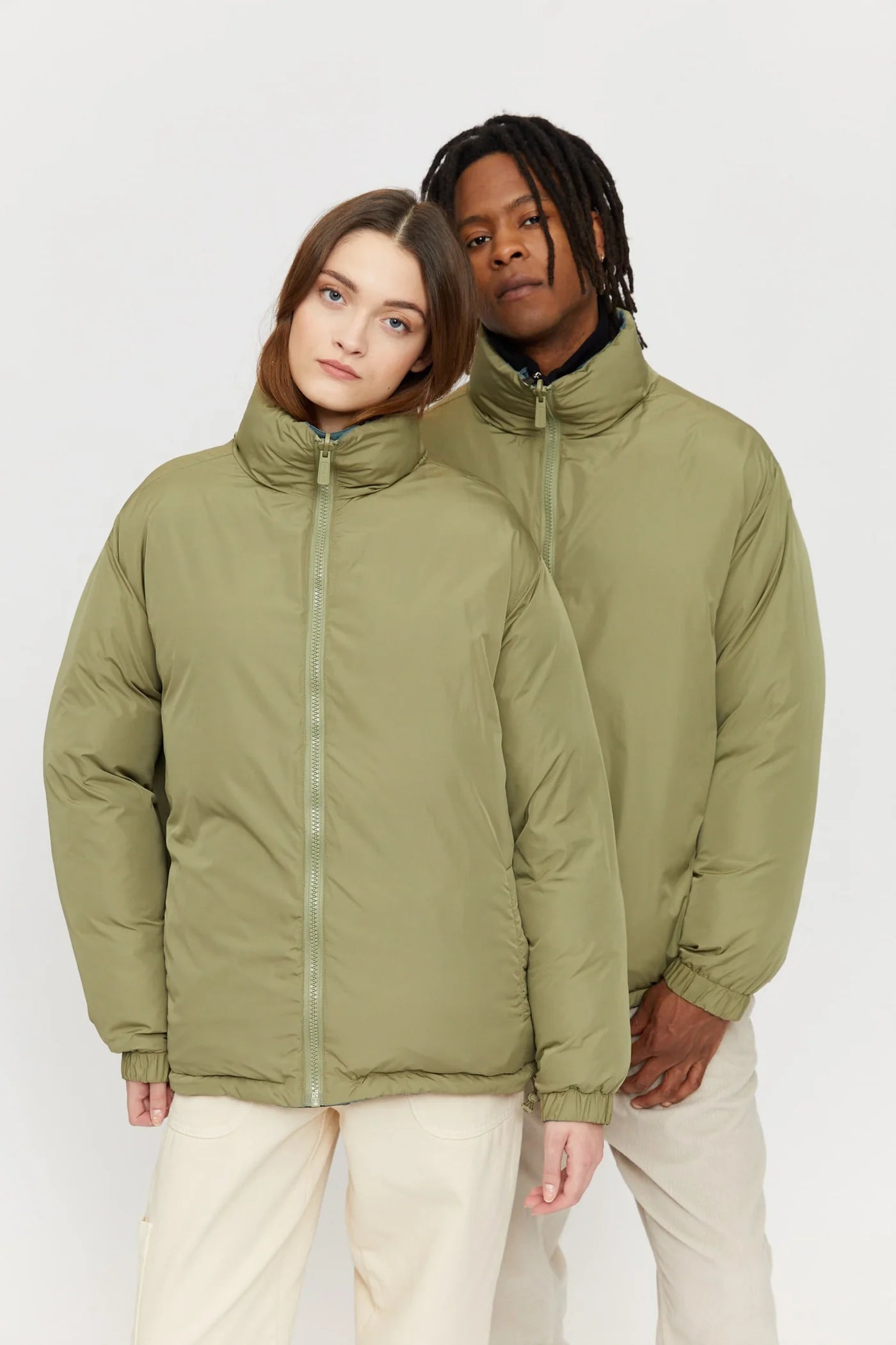 OSSEO REVERSIBLE PUFFER UNISEX | PALE OCEAN/ MOSS