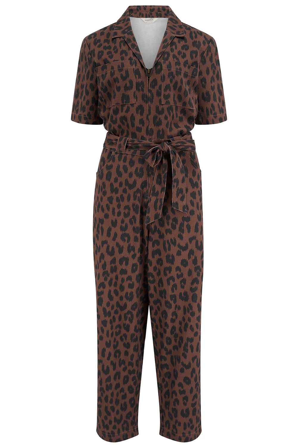 MEREDITH BOILERSUIT | RUST/NAVY IKAT LEOPARD
