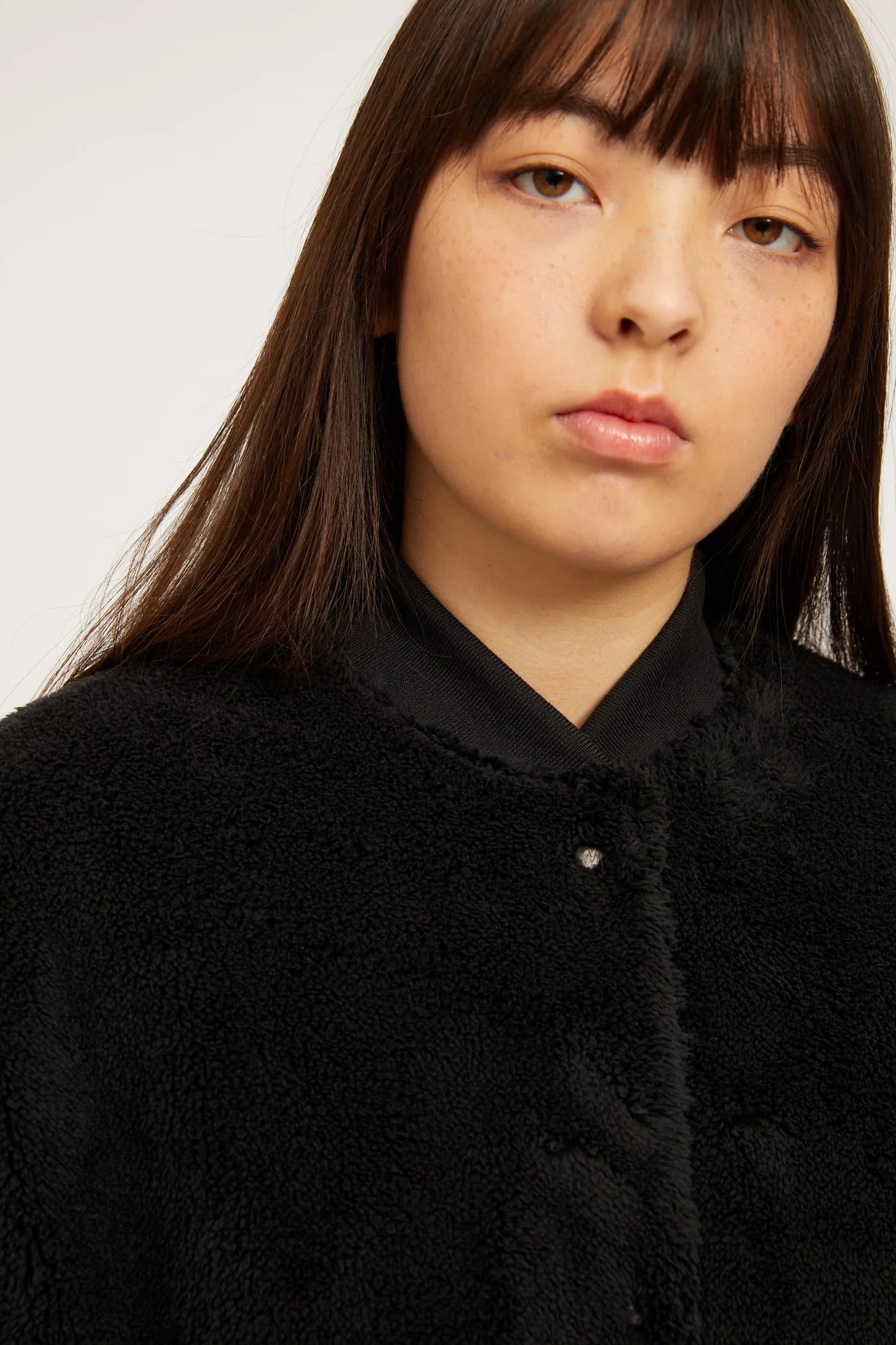 CLAY REVERSIBLE TEDDY JACKET | BLACK
